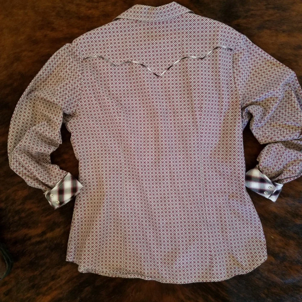 Roper Red and White Button Down Shirt - Picture 4 of 4